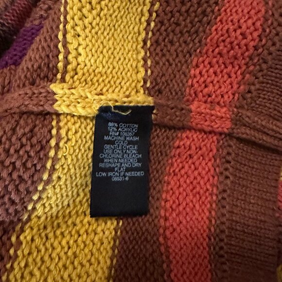 Worthington Striped Knit Tank Dress | Earth Tones | Size L - Picture 5 of 9